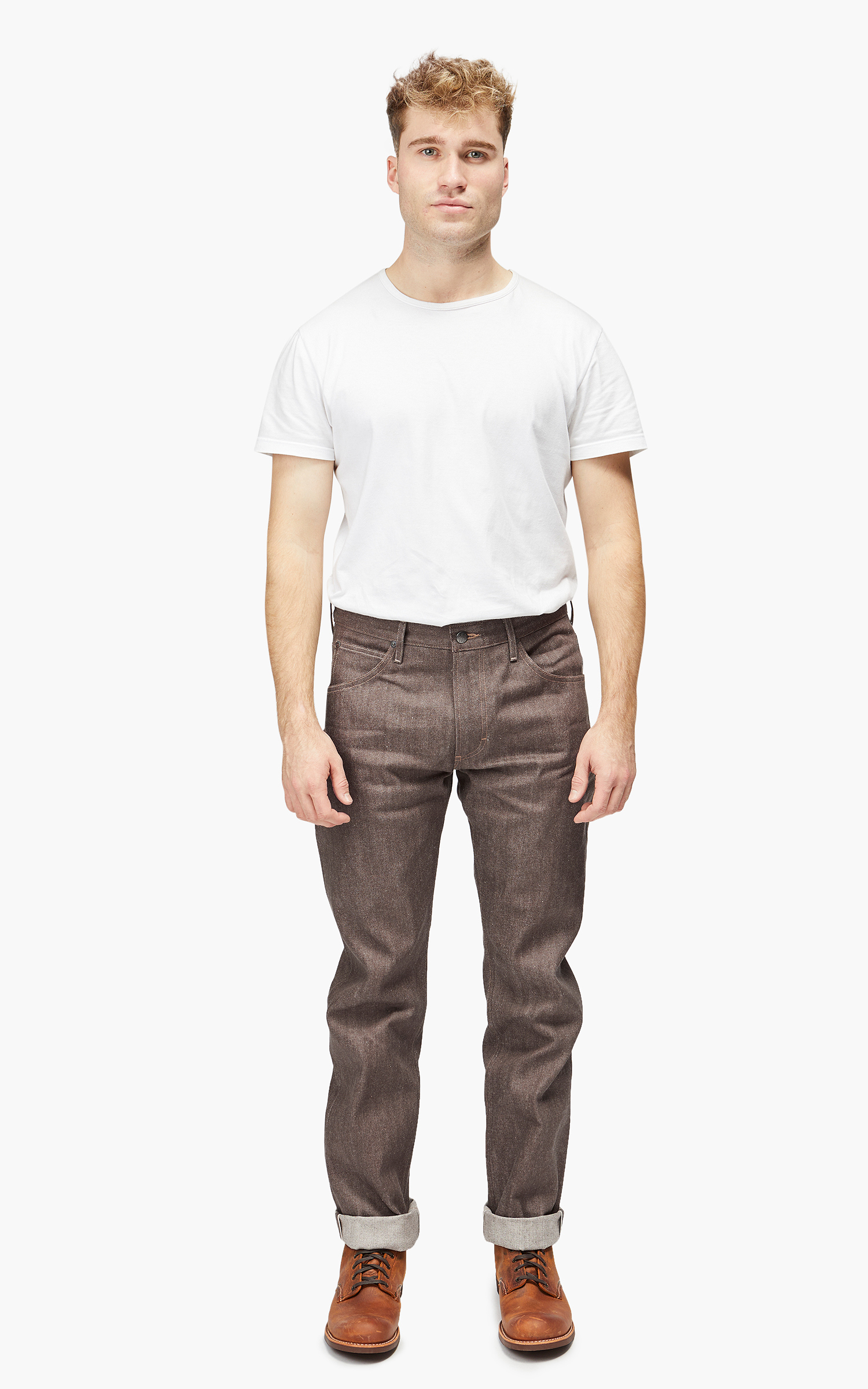 Lee 101 101 Z Jeans Dry Recycled Cotton Selvedge Brown 14oz