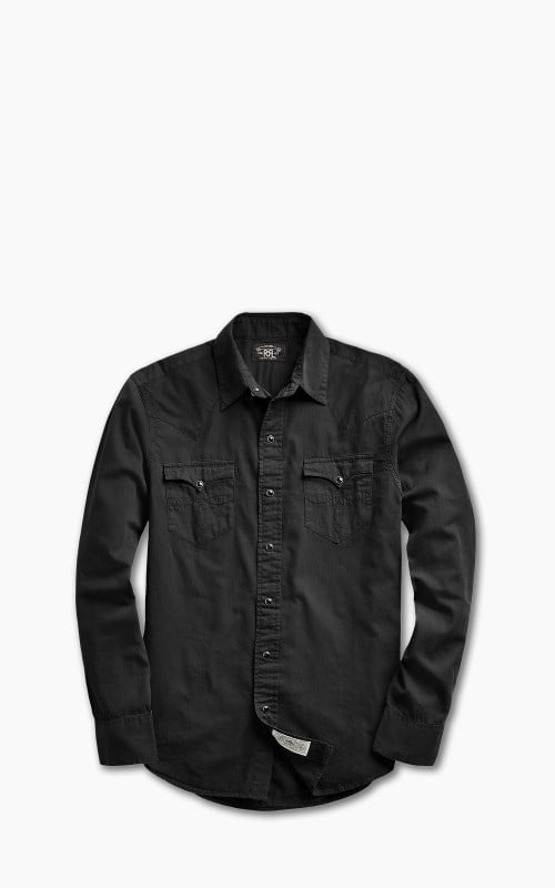 RRL Heritage WST Long Sleeve Sport Shirt Black