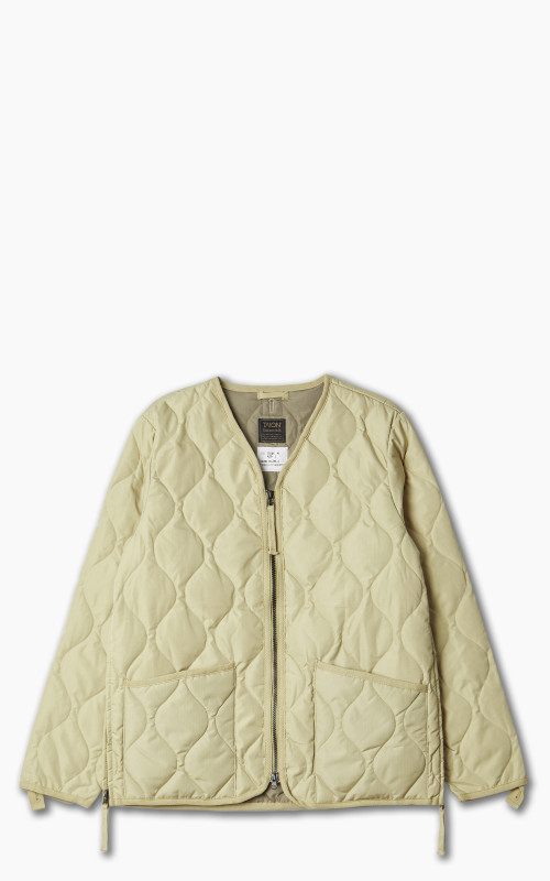 Taion Military Zip V-Neck Jacket Cream