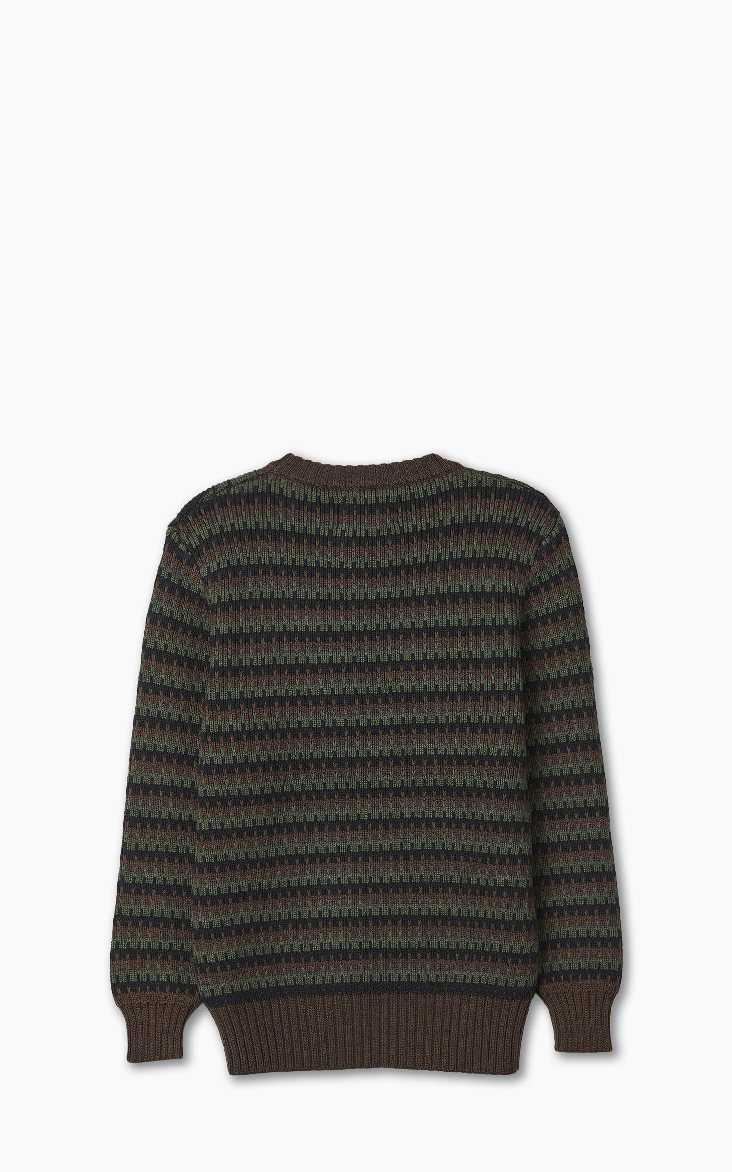 Jacquard Wool Crewneck Sweater Black