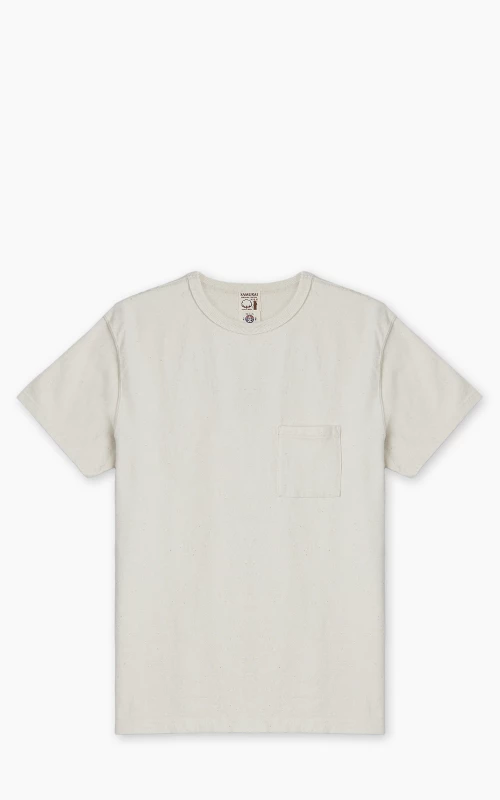 Samurai Jeans SJST-SC03 Japanese Cotton Made Pocket Tee Natural