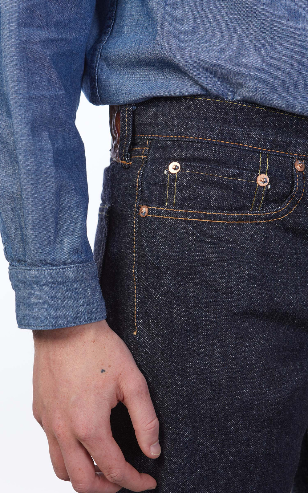 Fullcount 1108W Slim Straight Selvedge Denim One Wash Indigo
