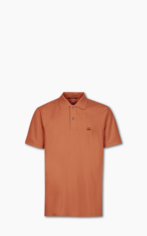 C.P. Company Stretch Piquet Polo Shirt Harvest Pumpkin Orange