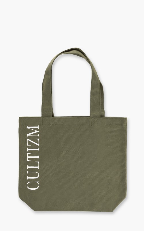 Cultizm Tote Bag Canvas Olive Drab 16oz