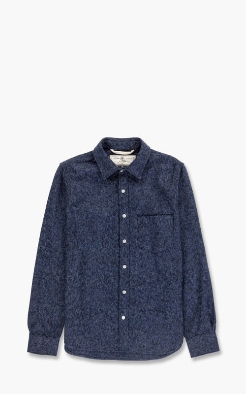 Rogue Territory Oxford Shirt Variegated Navy Flannel