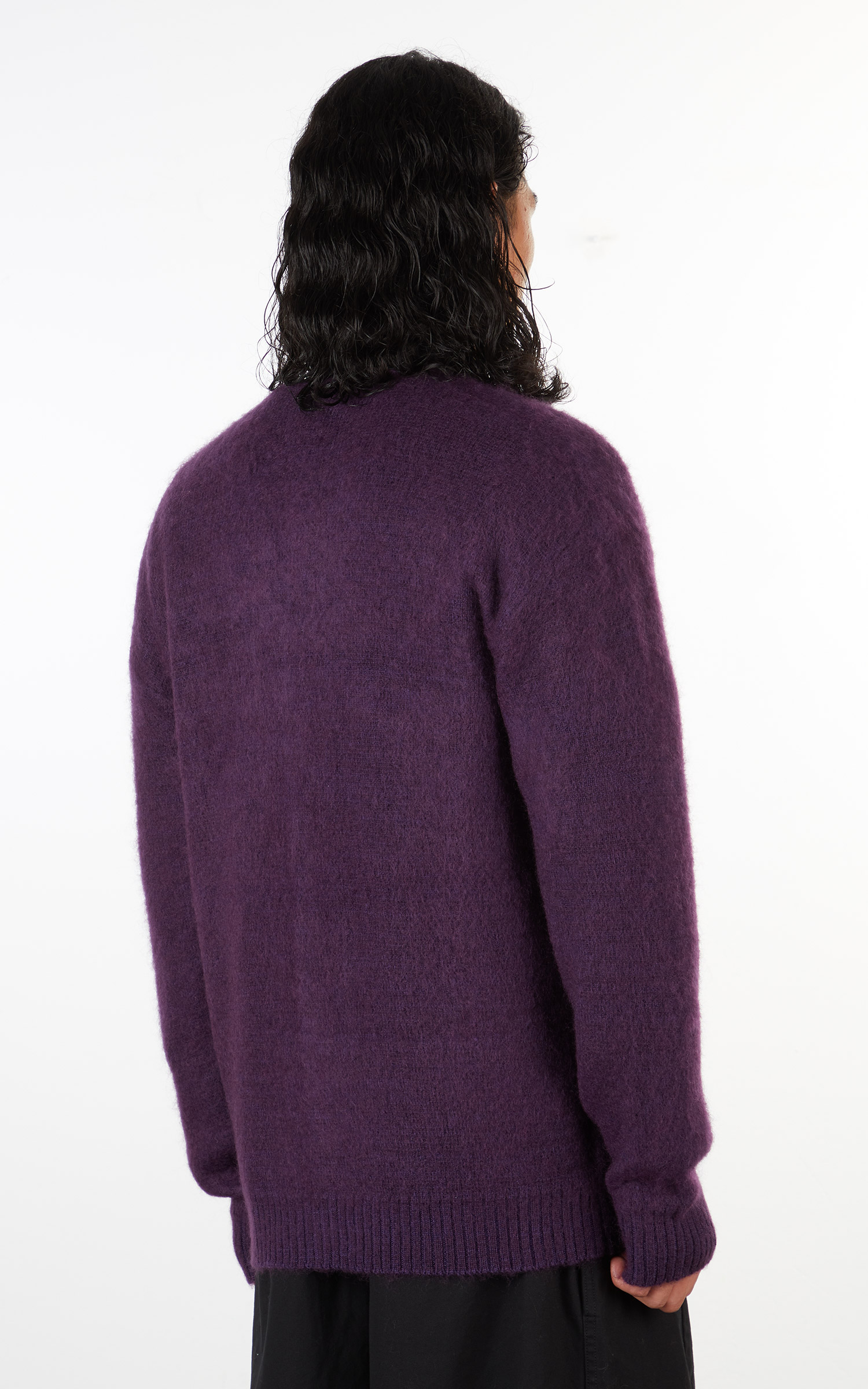Needles Mohair Cardigan Solid Purple | Cultizm