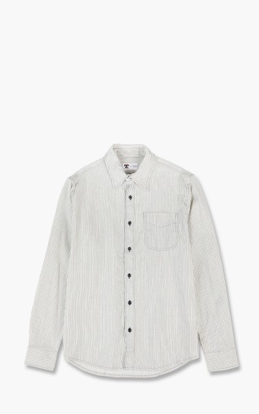 Tellason Single Pocket Shirt White Navy Stripe 10000100126