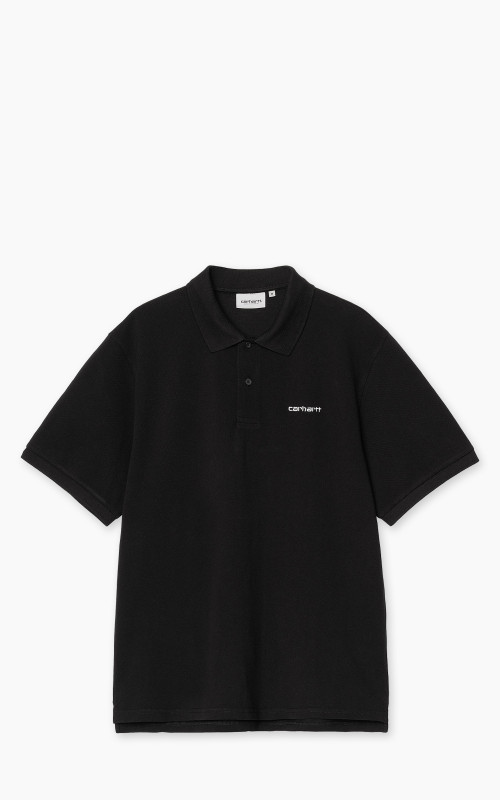 Carhartt WIP S/S Carhartt Script Polo Black/White