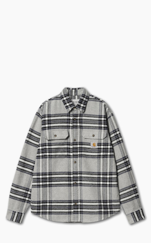 Carhartt WIP L/S Hawkins Shirt Hawkins Check Grey Heather/Blue