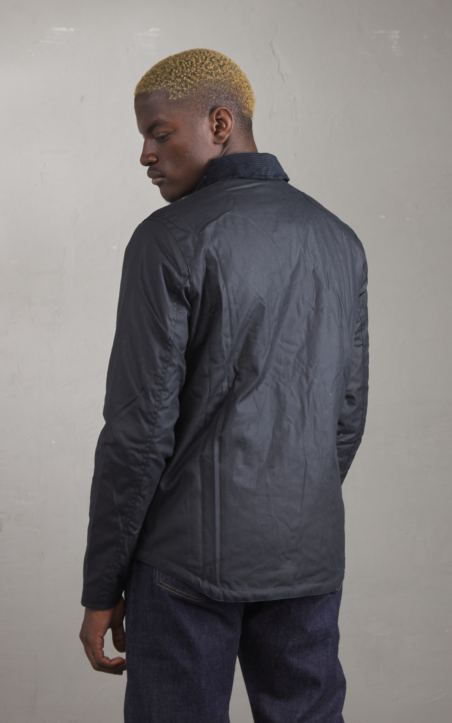 Barbour reelin wax jacket navy shop