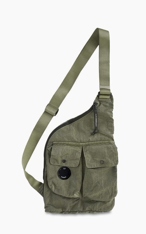 C.P. Company Nylon B Single Strap Rucksack Bronze Green