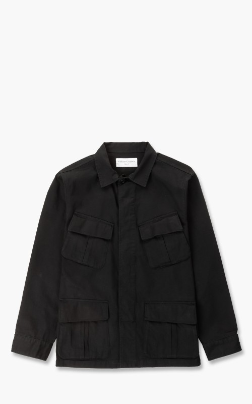 Officine Generale Jungle Jacket Japanese Slub Cotton Black