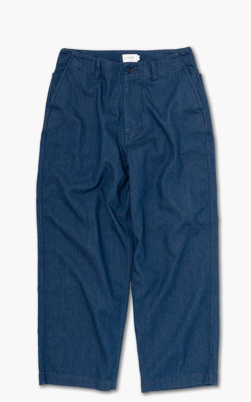 Still By Hand 10oz Denim Wide Pants Blue