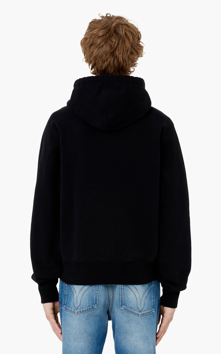 AMI Paris Tonal Zipped ADC Hoodie Black/Red | Cultizm