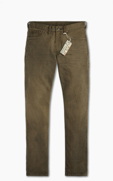 RRL Slim Fit 5-Pocket Denim Distressed Brown Wash