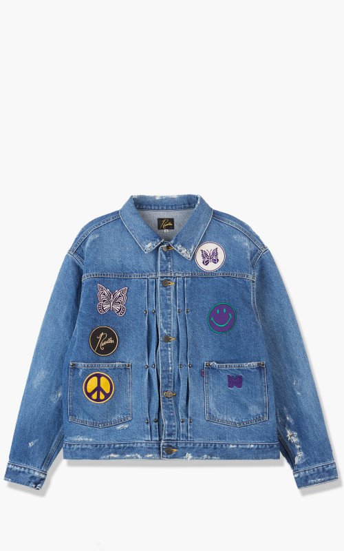 Needles Assorted Patches Jean Jacket Indigo KP137-Indigo