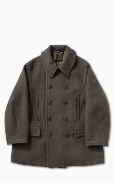 Kaptain Sunshine Pea Coat Melton Wool Loden Green