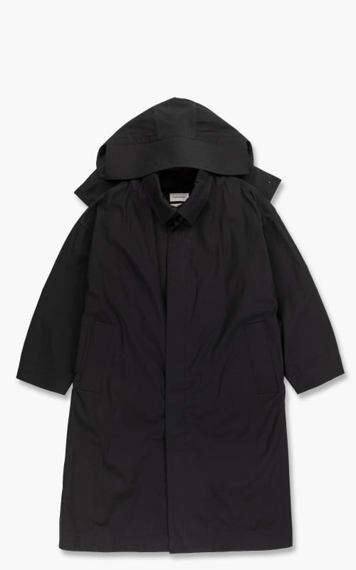 Markaware Biodynamie x Silk Type Writer Hooded Coat Black