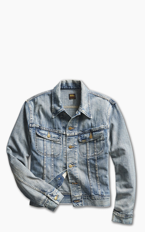 RRL Lot 271 Denim Trucker Jacket Leeland Wash