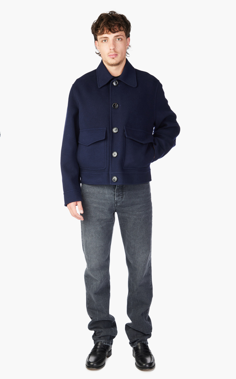 ジャケット・アウター amiur double face check coat Doubleface Wool Cloud Notch Collar Coat | EILEEN FISHER