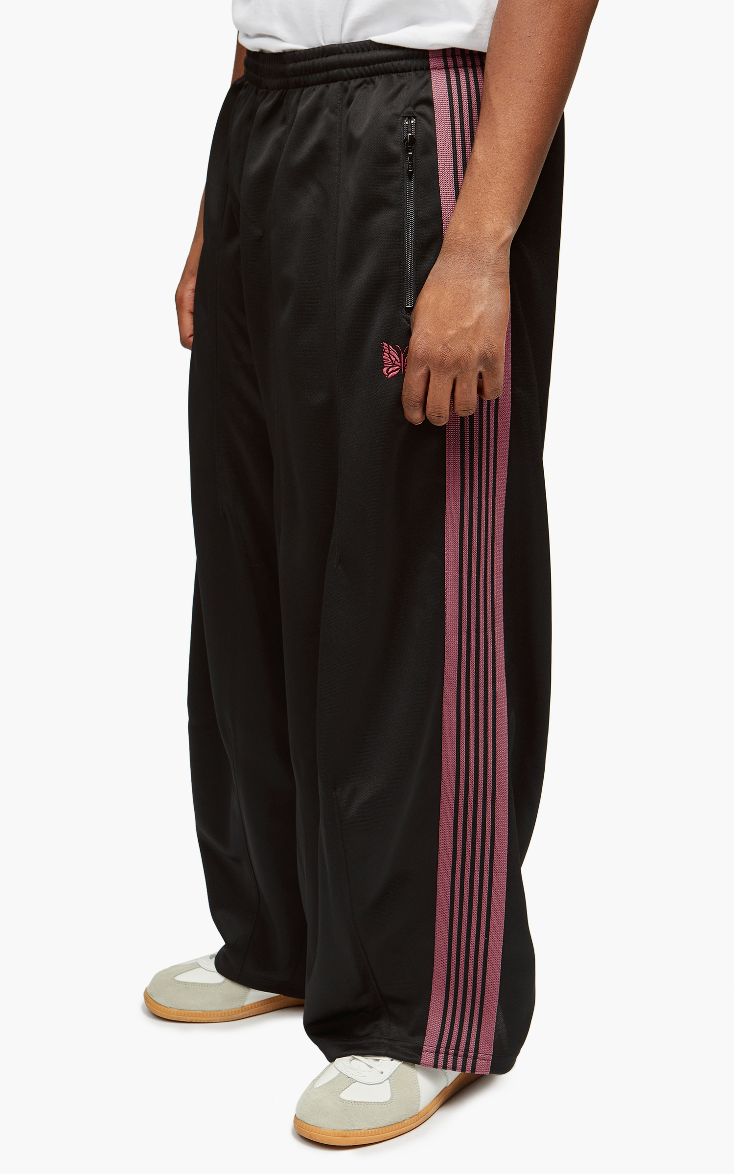 Needles H.D. Track Pant Poly Smooth Faded Black | Cultizm