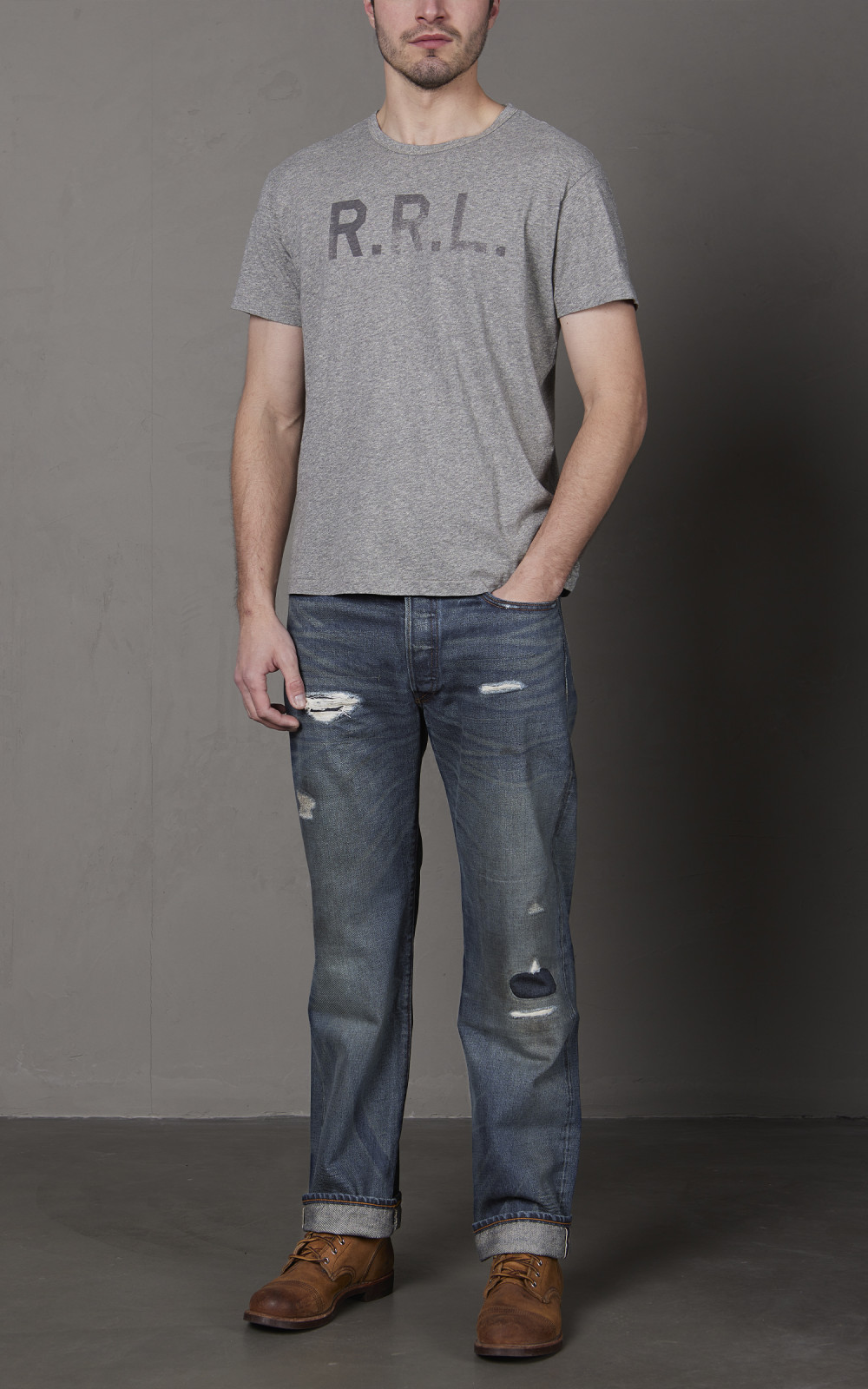 RRL Straight Fit Selvedge Jean Hawley Wash | Cultizm