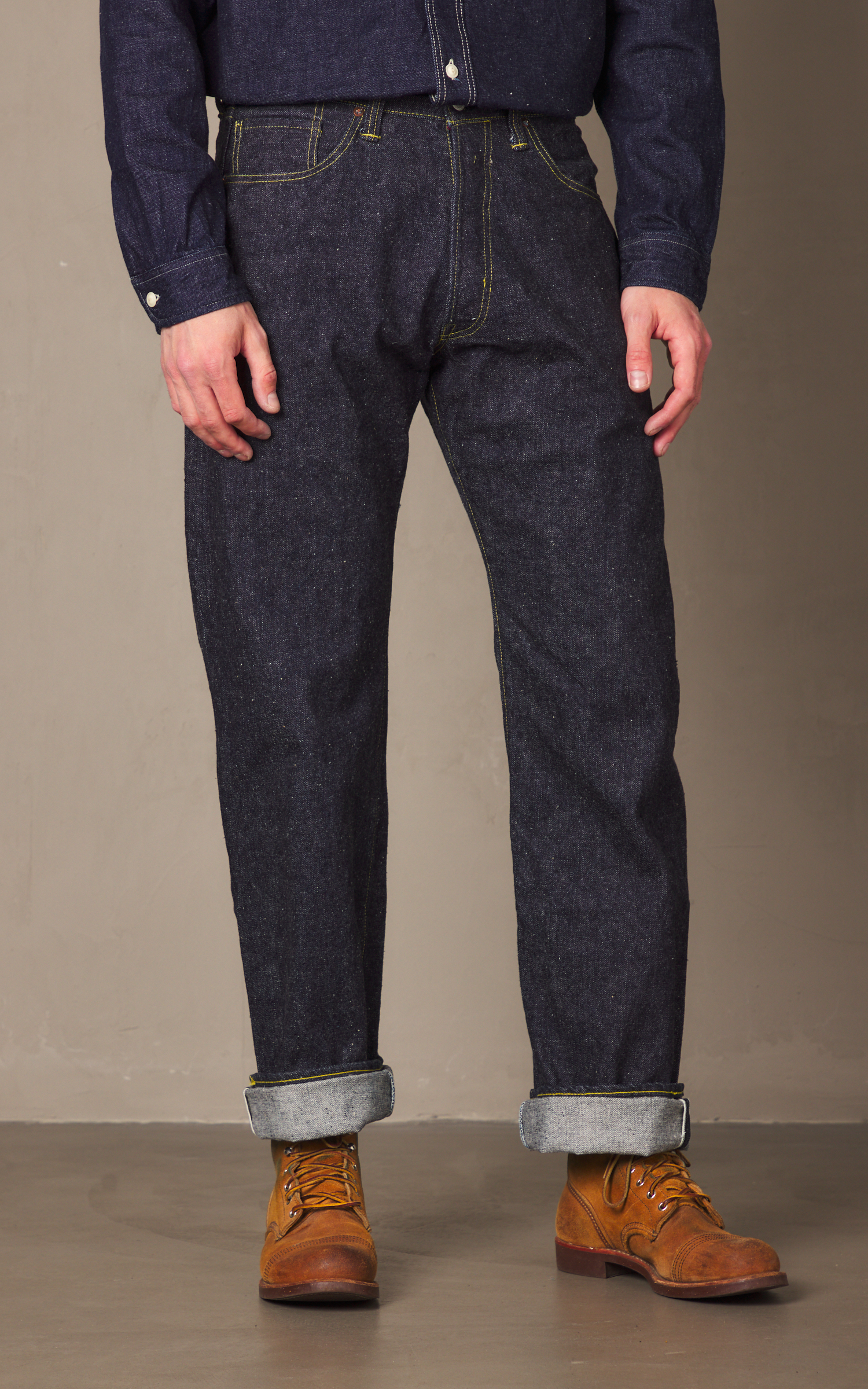Samurai Jeans S2000HX Vintage Wide Straight Fit Jeans Indigo