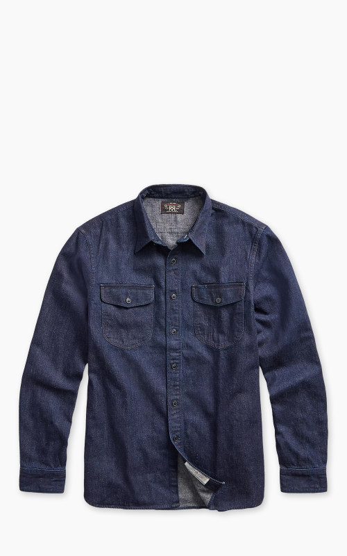 RRL Cotton-Linen Denim Workshirt Indigo