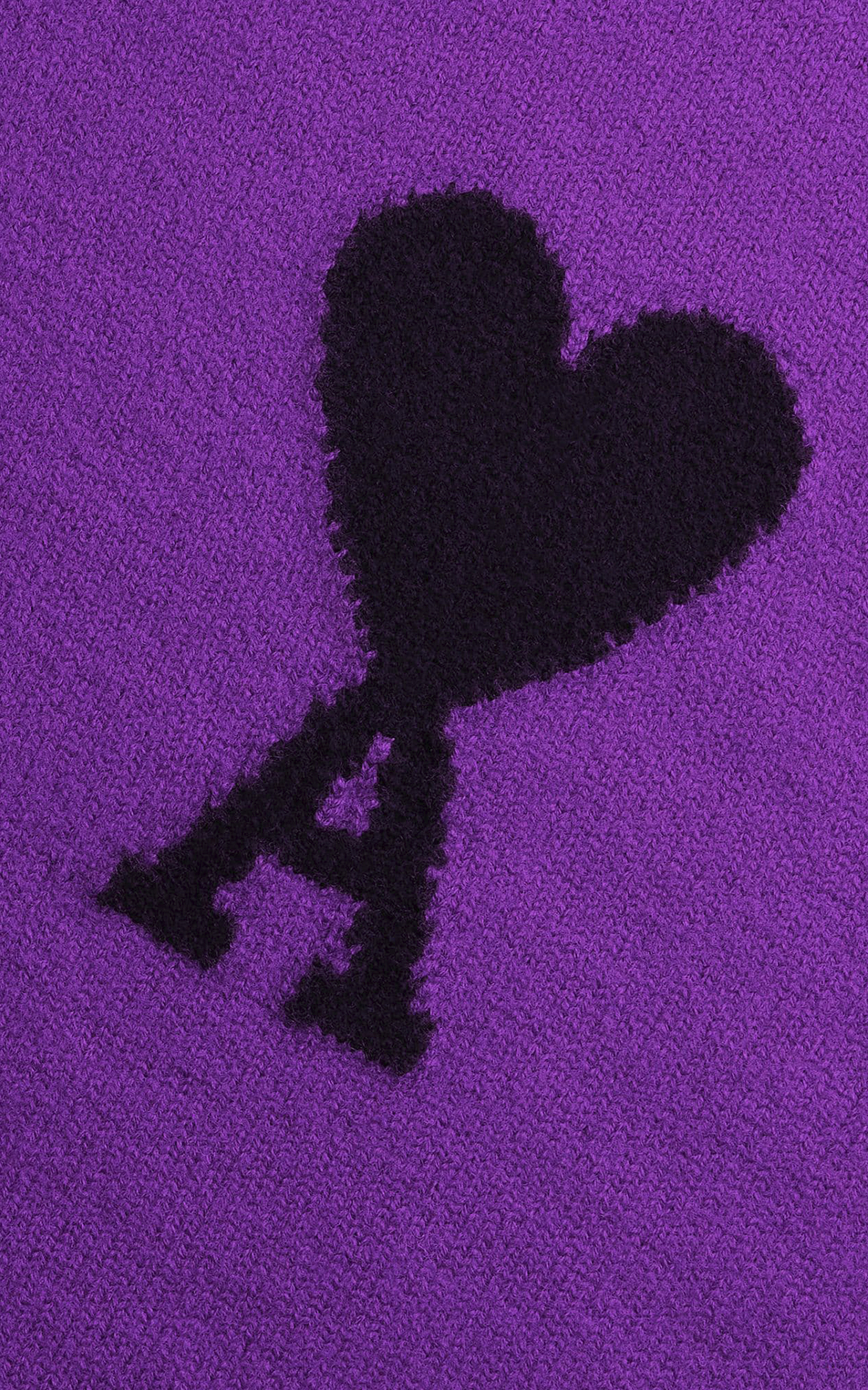 AMI Paris ADC Crewneck Sweater Knit Wool Purple/Black | Cultizm