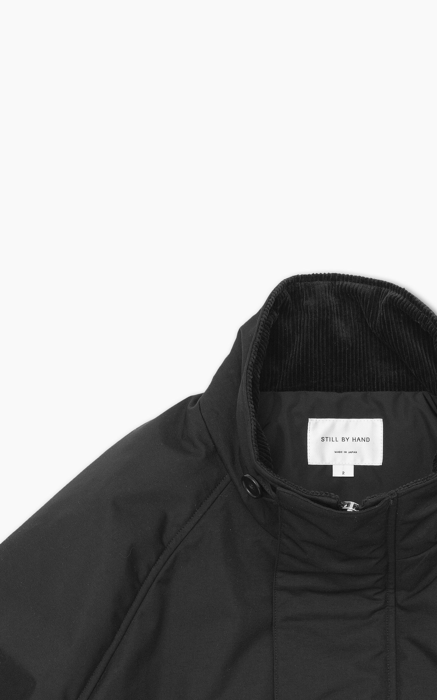 Still By Hand Padded Half Coat Black | Cultizm