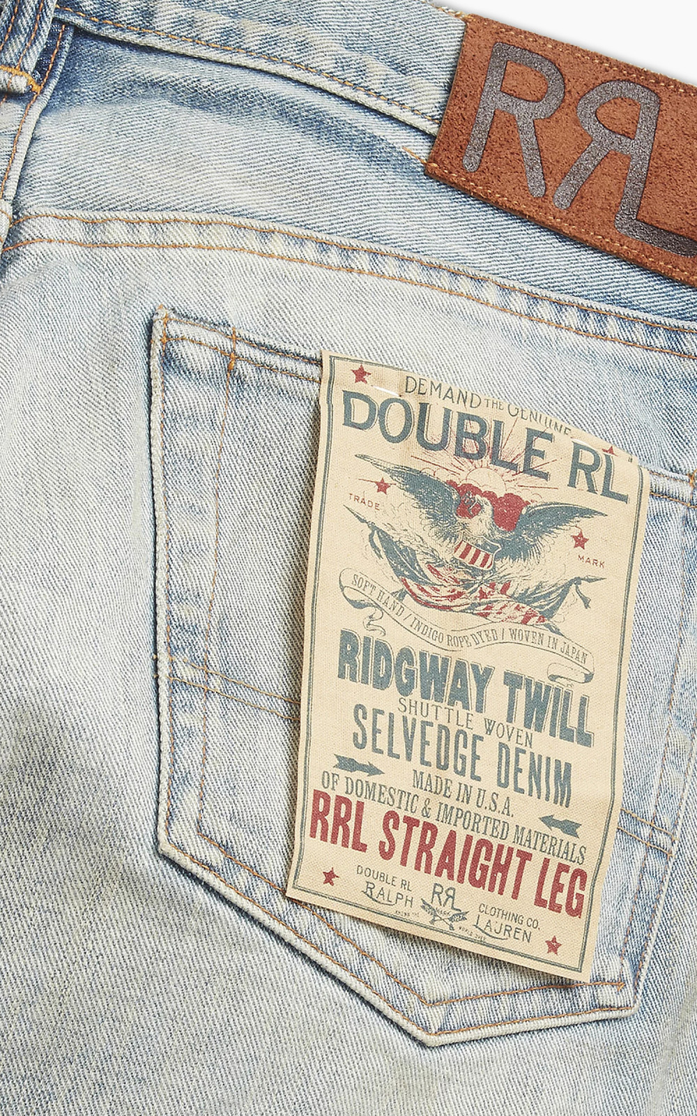 RRL Straight Fit Selvedge Jean Camden Wash | Cultizm