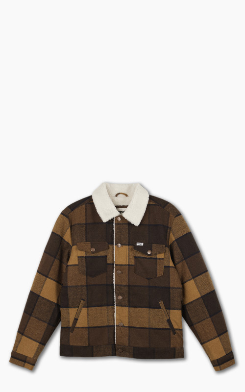 Wrangler Wool Trucker Jacket Yellow Check