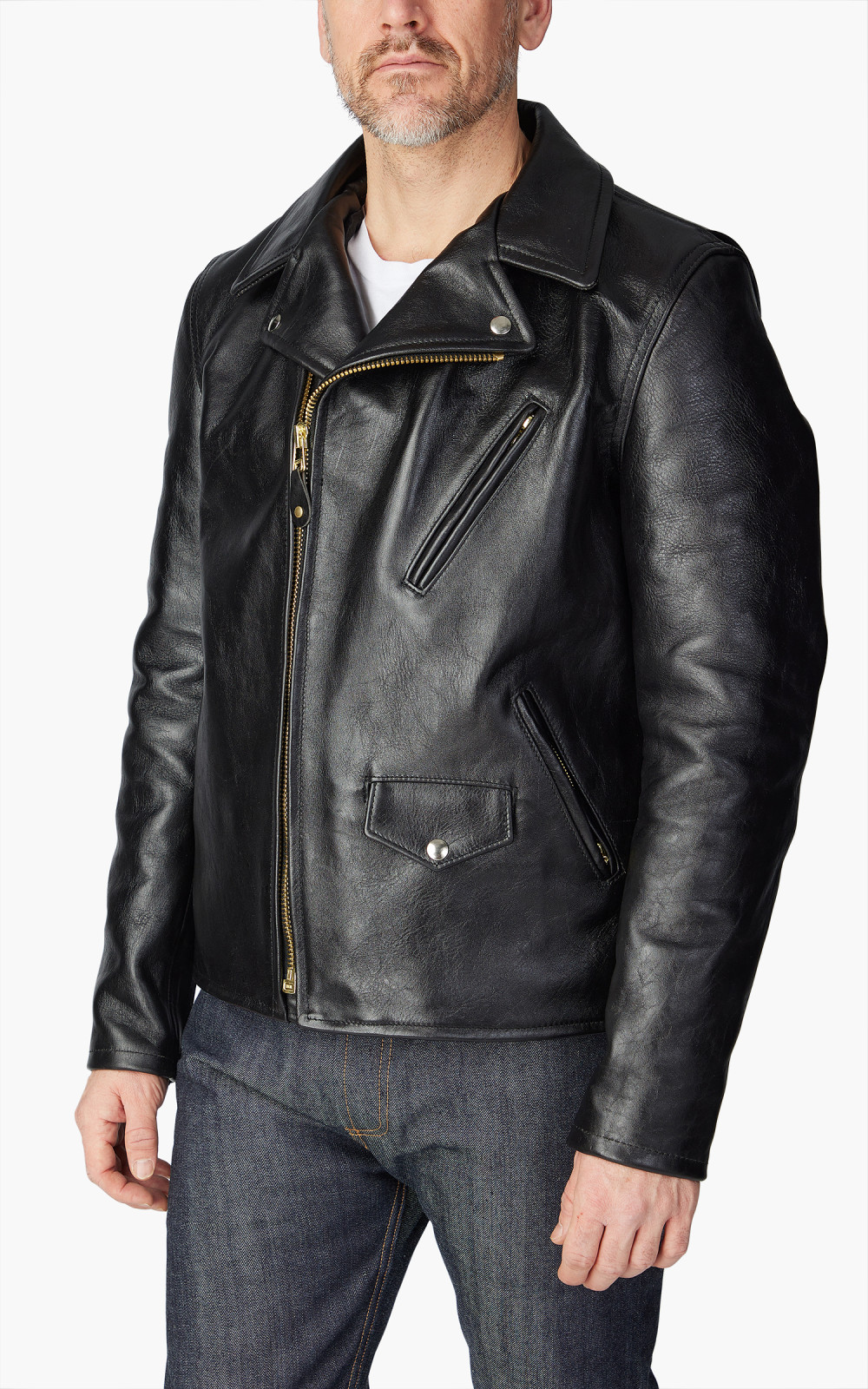 EACH OTHER paris ライダース 3sixteen x Schott NYC 519 Horsehide Perfecto Black | Cultizm