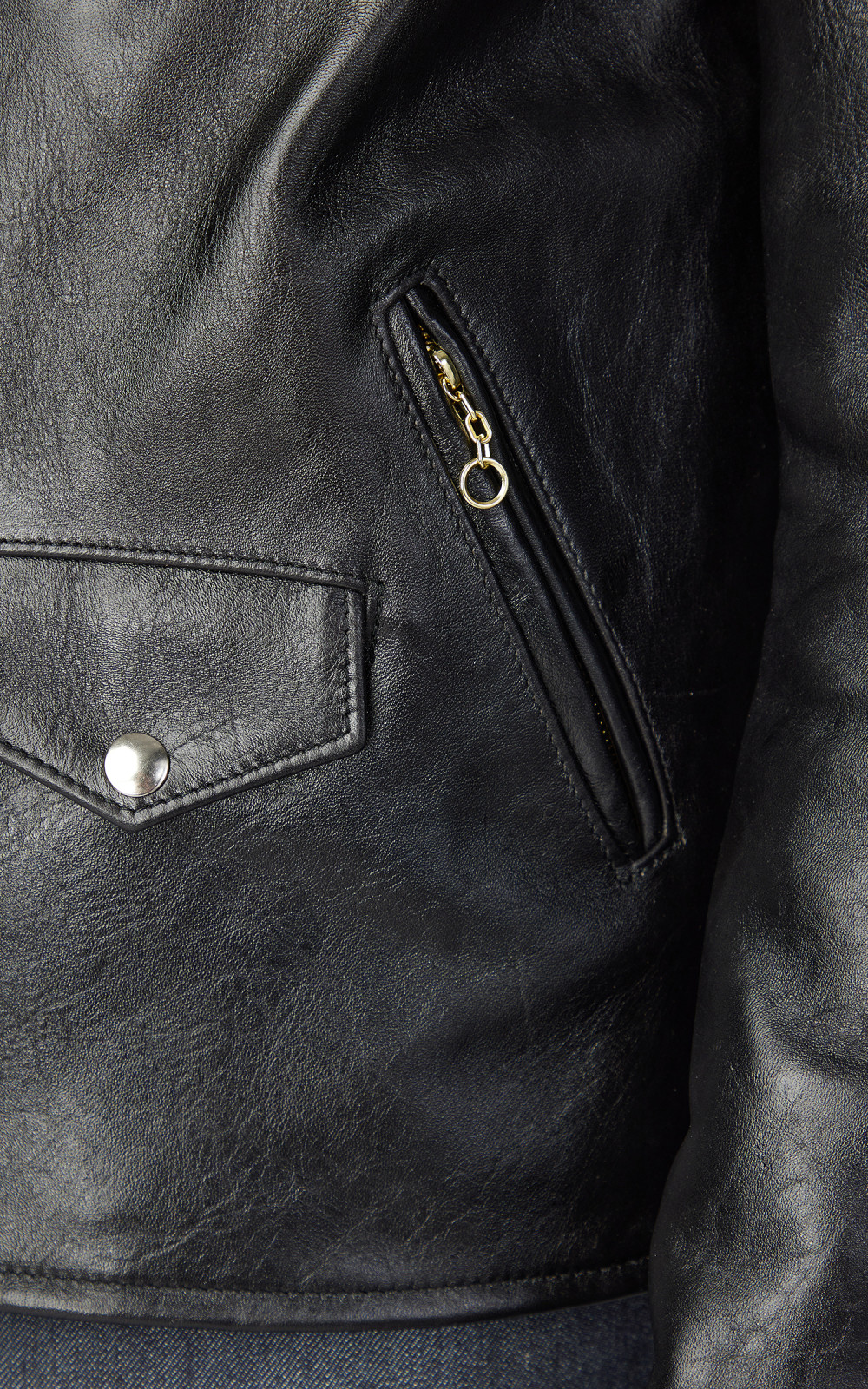 3sixteen x Schott NYC 519 Horsehide Perfecto Black | Cultizm