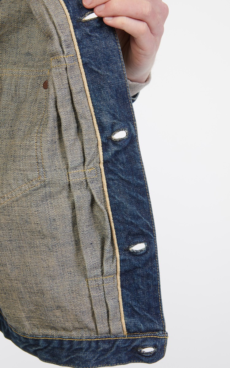 OrSlow 40s Pleated Front Blouse 1 Year Wash Indigo | Cultizm
