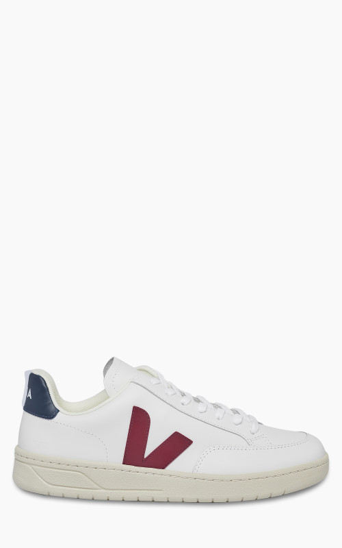 Veja V-12 Leather Extra White/Marsala/Natutico