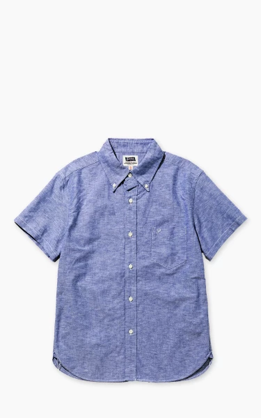 Pherrow’s PBDS1 Short Sleeve Button-Down Oxford Shirt Navy