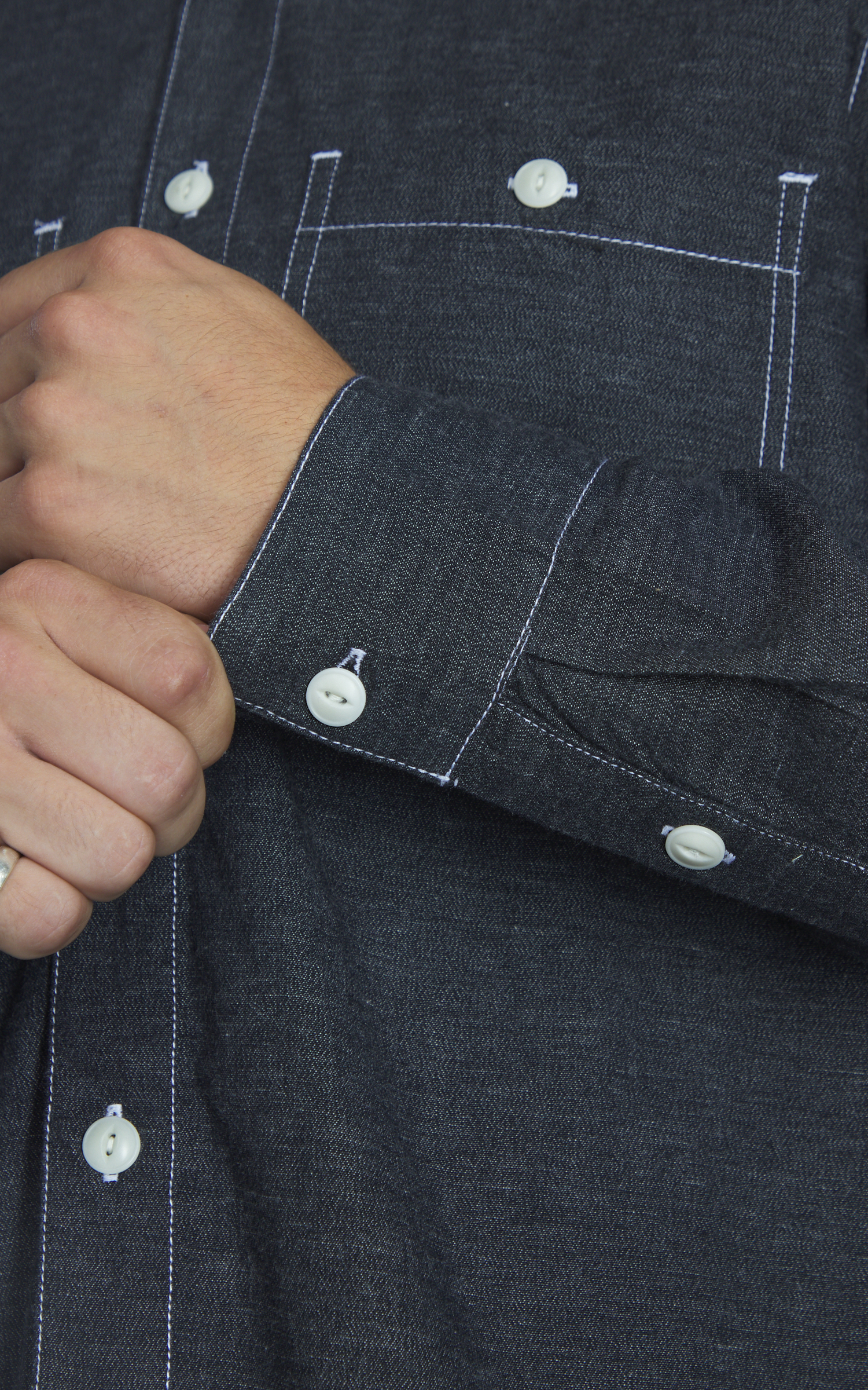 Utility Shirt ~ Black Chambray – 3sixteen