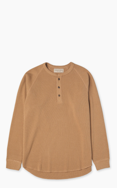 Wonder Looper Foxfibre® Heavyweight Waffle Henley Coyote 70