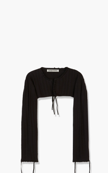 TheOpen Product Drape String Bolero Knit Cardigan Black GTO222KT001-Black