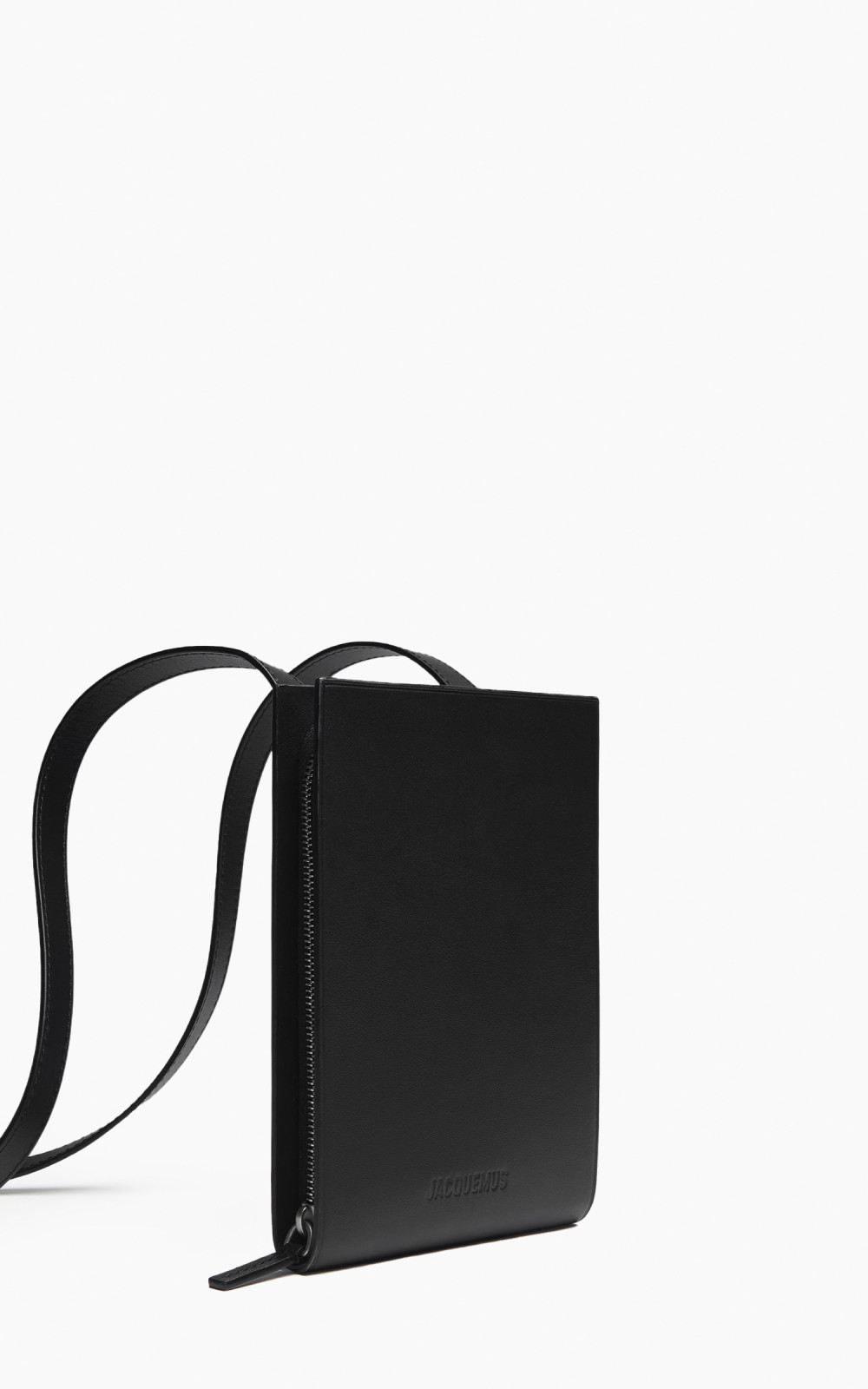 Jacquemus Le Gadju Rectangle Neck Wallet Black | Cultizm