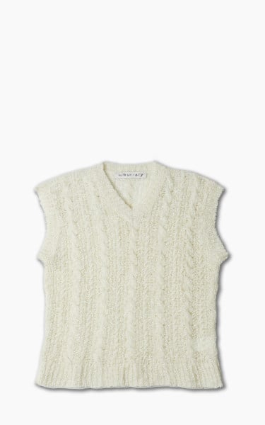 Our Legacy Knitted Vest Sheer Cable White