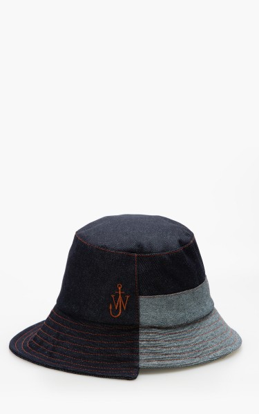 JW Anderson Asymmetric Bucket Hat Blue