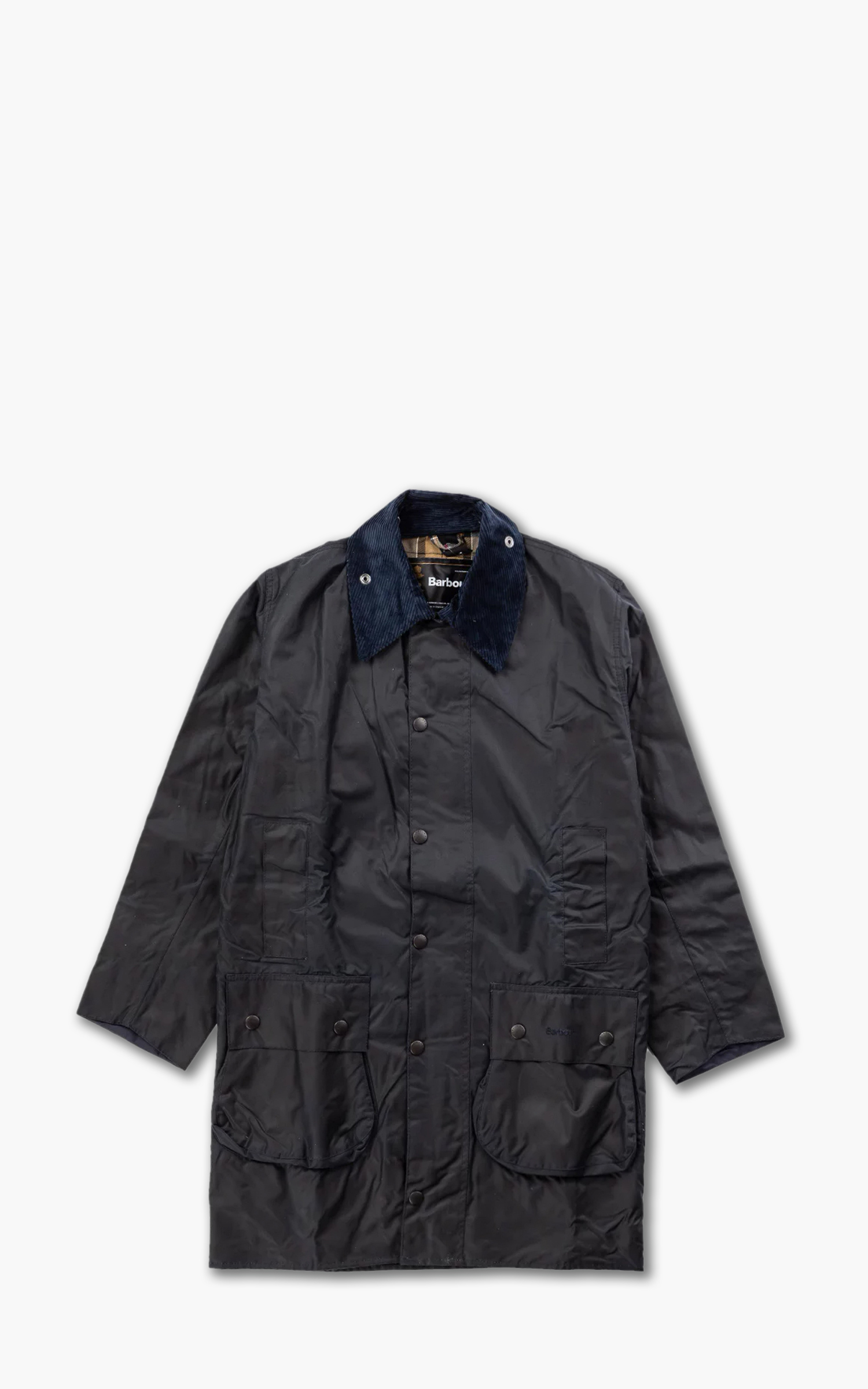 Barbour Border Wax Jacket Navy | Cultizm