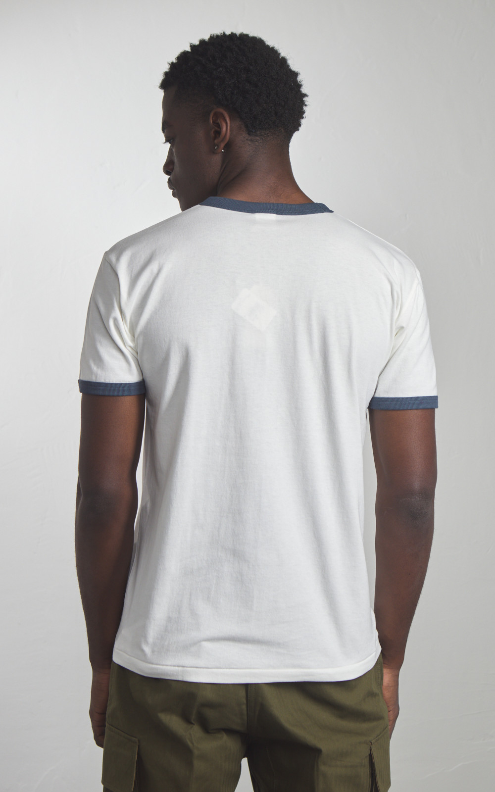 Houston Tiger Ringer T-Shirt White/Navy | Cultizm