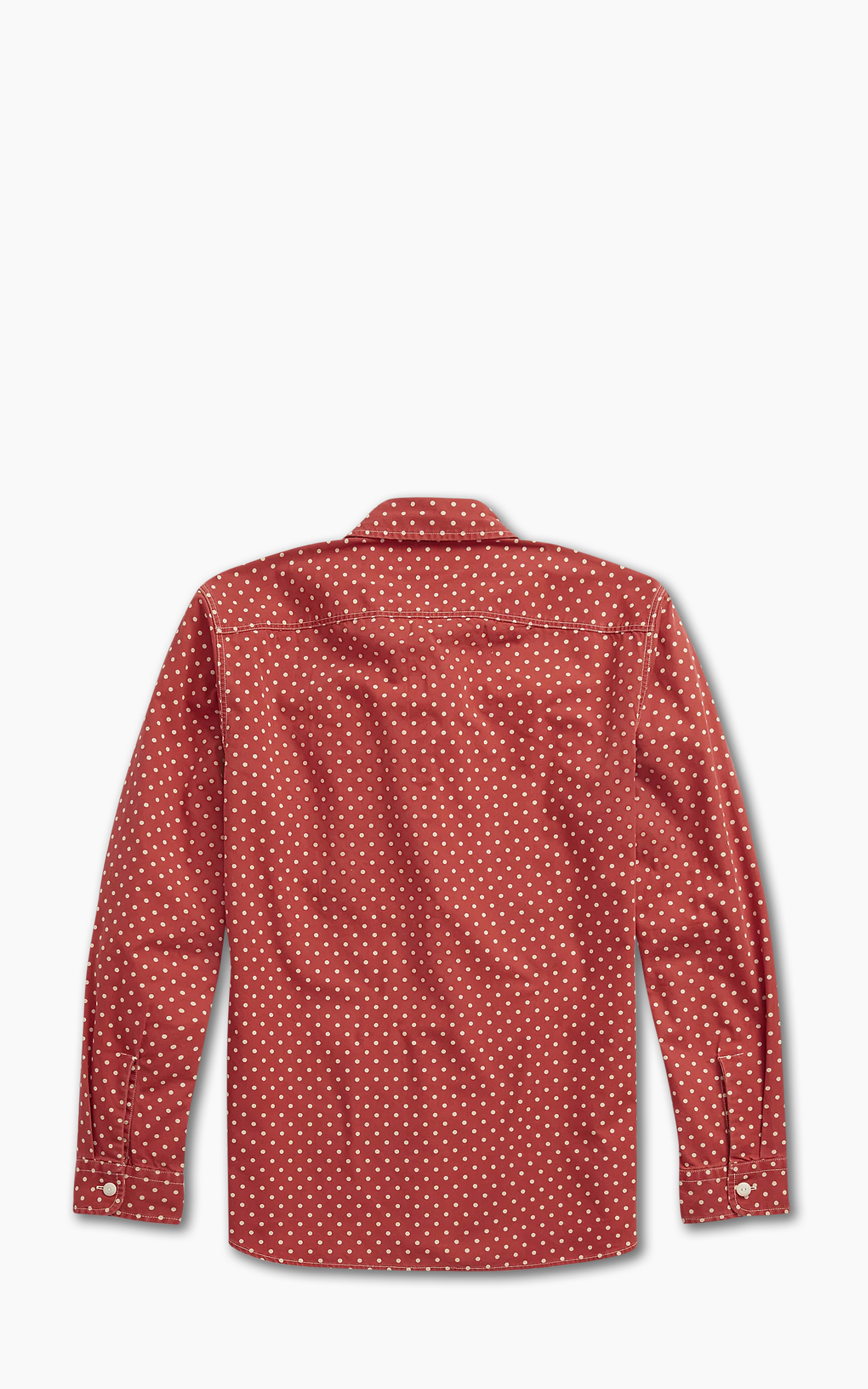 RRL Polka-Dot Woven Workshirt Red/Cream | Cultizm