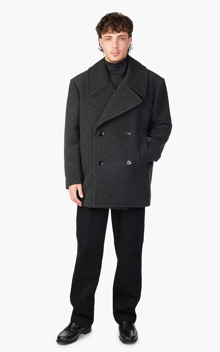 Lemaire Maxi Pea Coat Wool Penguin | Cultizm