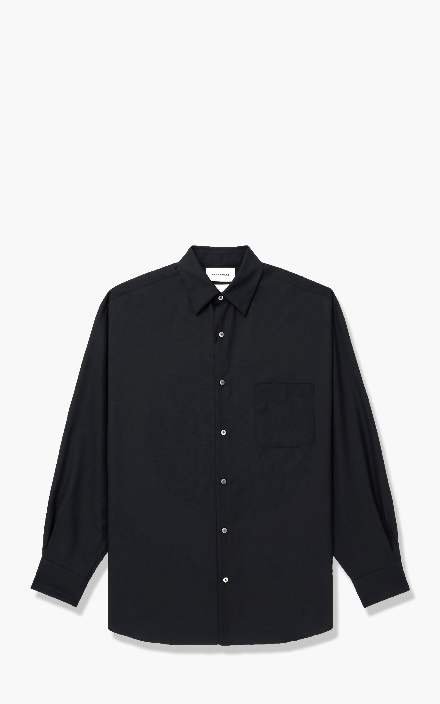 Markaware New Comfort Fit Shirt 120s Tropical Wool Black | Cultizm