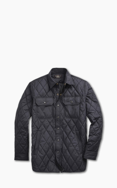 RRL Quilted Shirt Jacket Black