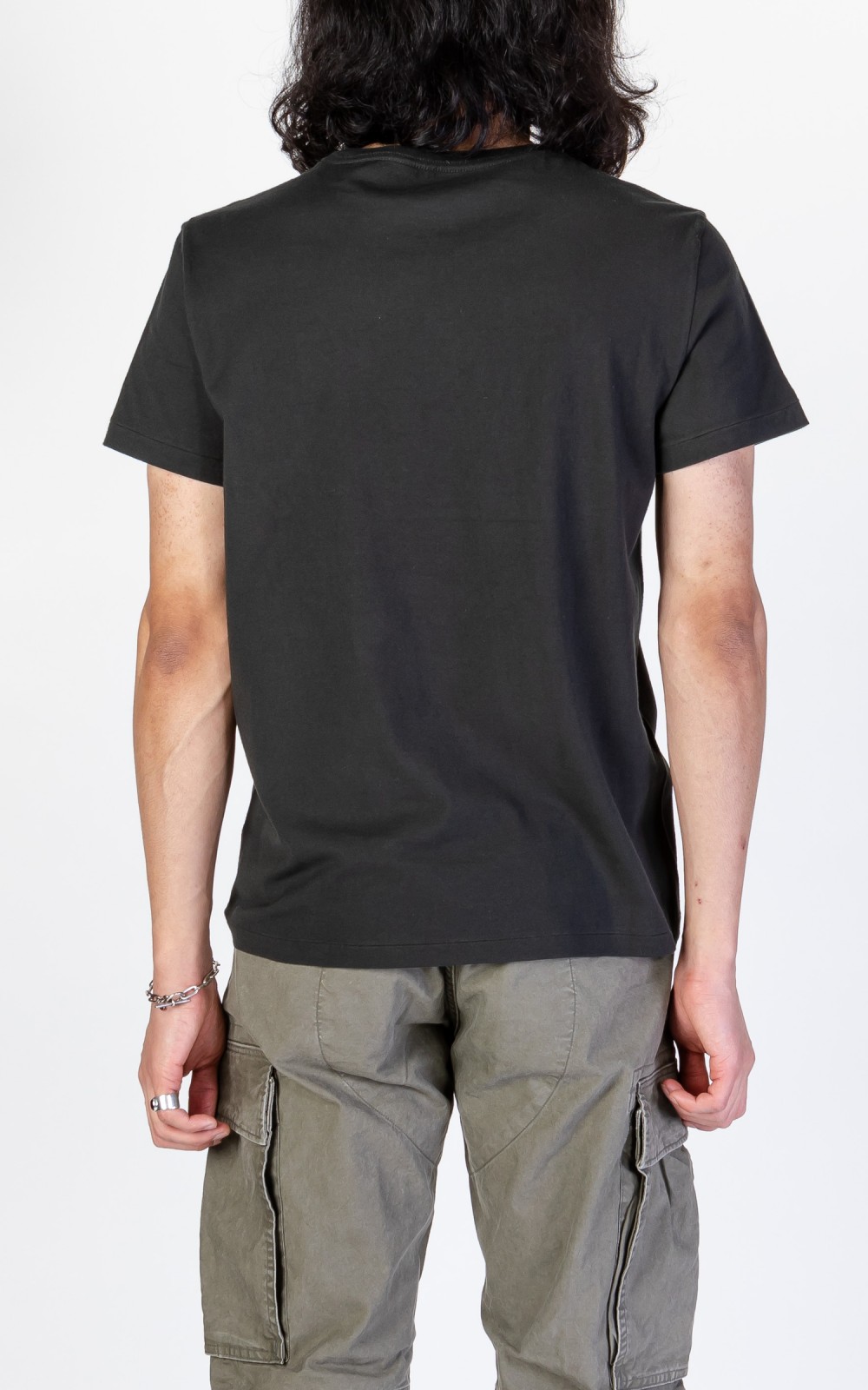 RRL Logo Crewneck T-Shirt Faded Black | Cultizm